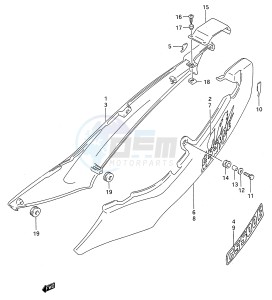 GS500E (E28) drawing FRAME COVER (MODEL R S T)