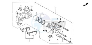 CBR600RR drawing REAR BRAKE CALIPER