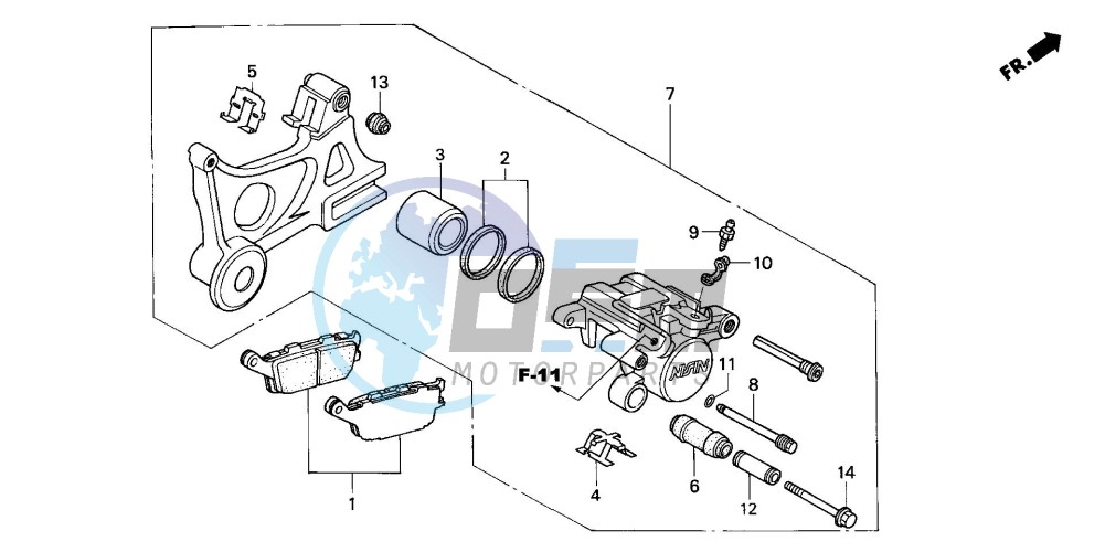 REAR BRAKE CALIPER