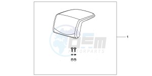 XL1000VA drawing TOP BOX PILLION PAD (TOP)