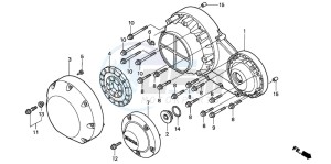 VTX1800C drawing RIGHT CRANKCASE COVER