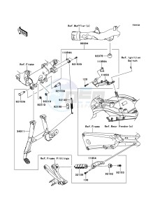 ZZR1400_ABS ZX1400FCF FR GB XX (EU ME A(FRICA) drawing Accessory(Centerstand)