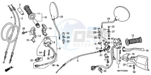 XL1000VA9 Europe Direct - (ED / ABS) drawing HANDLE LEVER/SWITCH/CABLE