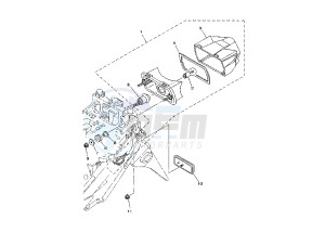 TDM ABS 900 drawing TAILLIGHT