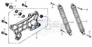 JOYRIDE 125 drawing REAR FORK - REAR SUSPENSION