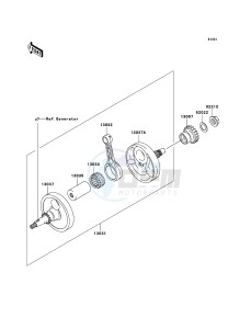 KX250F KX250-N2 EU drawing Crankshaft