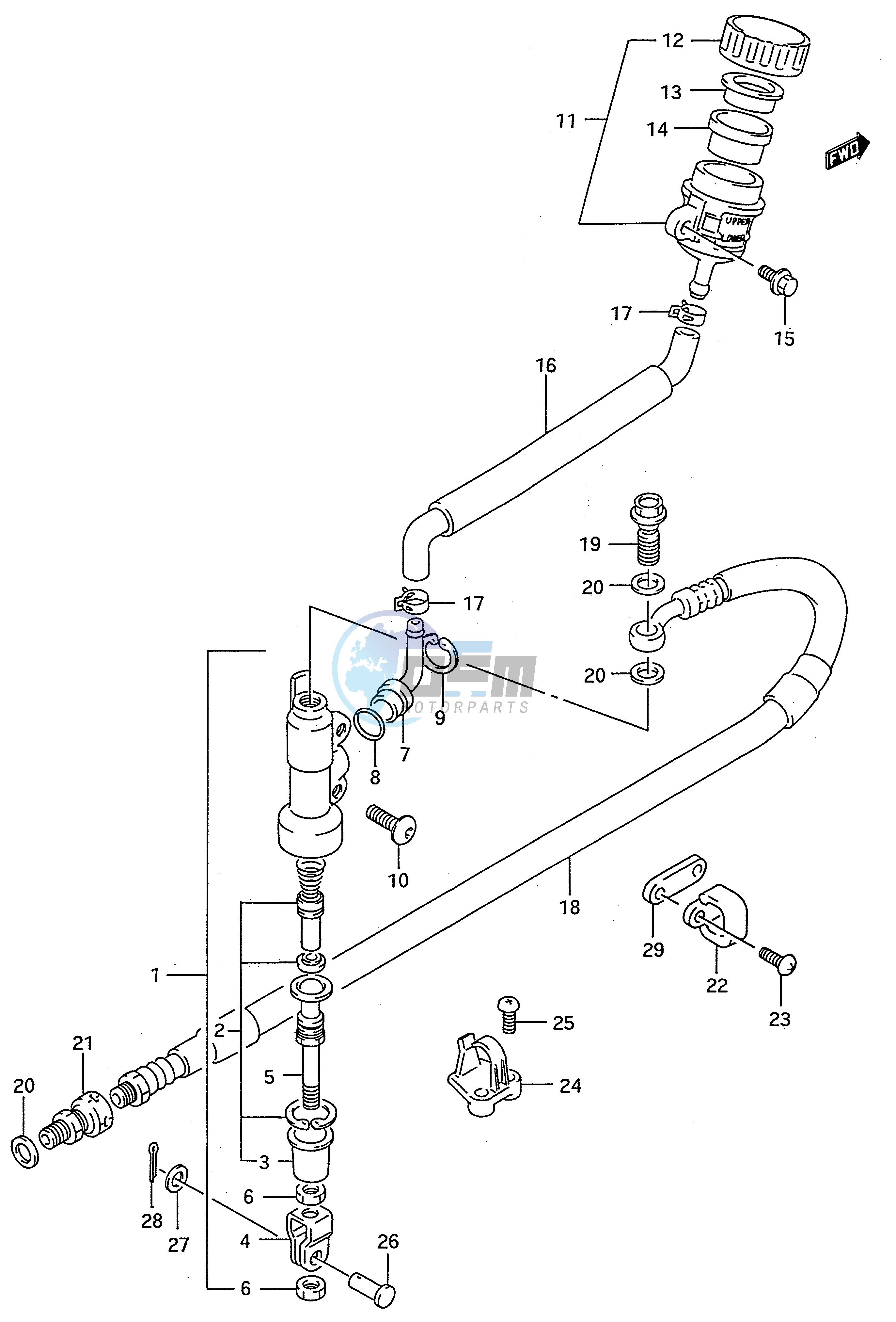 REAR MASTER CYLINDER (MODEL K)