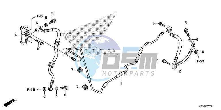 REAR BRAKE HOSE/BRAKE PIPE