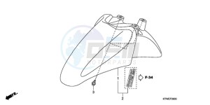 SH300AR9 UK - (E / ABS MKH SPC) drawing FRONT FENDER