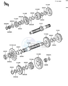 KX 500 A [KX500] (A2) [KX500] drawing TRANSMISSION -- 84 A2- -