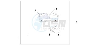 CB500 drawing SOFT PANNIERS L/R