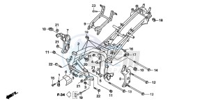 CBF600NA drawing FRAME BODY (CBF600S6/SA6/N6/NA6)