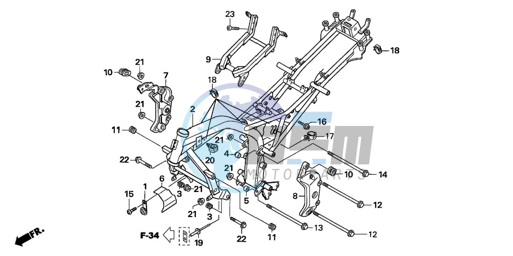 FRAME BODY (CBF600S6/SA6/N6/NA6)