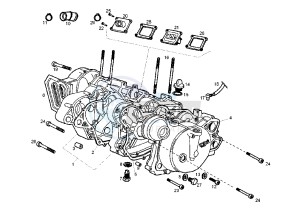 SENDA SM X-RACE - 50 cc drawing CRANKCASE-COVER