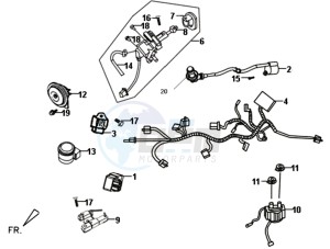 FIDDLE II 50 drawing WIRING HARNASS - IGNITION LOCK - CDI UNIT