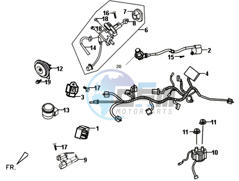 WIRING HARNASS - IGNITION LOCK - CDI UNIT