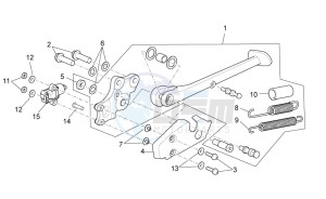 Tuono V4 1100 RR (EMEA, APAC) (AU, EU, HK, IS, JP, NZ, RC, S, T, VN) drawing Central stand