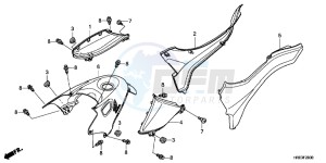 VFR800XH 2ED - (2ED) drawing FRONT FENDER