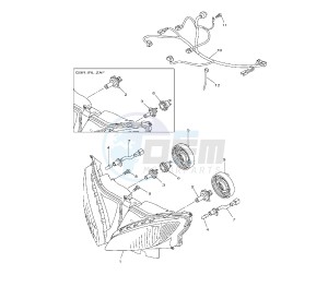 FZ8-SA 800 drawing HEADLIGHT