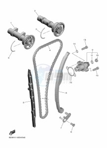 YZ450F (B2W2) drawing CAMSHAFT & CHAIN