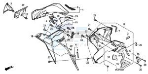 CBR600RRA UK - (E / 3E) drawing LOWER COWL (R.) (CBR600RR9,A/RA9,A)