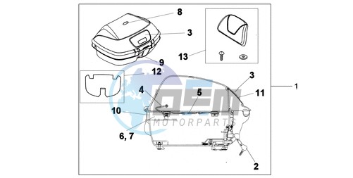 TOP BOX 45L PEARL CONCOURS BLACK