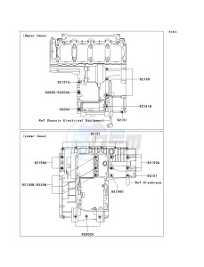 ZR 1200 A [ZRX1200R] (A4-A5) drawing CRANKCASE BOLT PATTERN