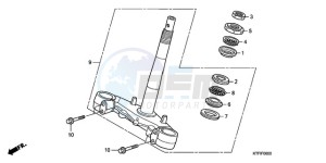 SH1259 France - (F / CMF) drawing STEERING STEM