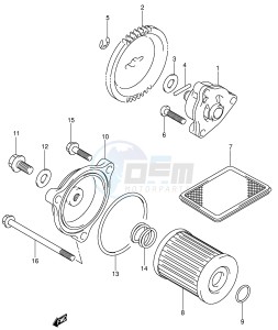 LT-Z250 (E28-E33) drawing OIL PUMP