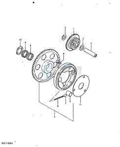 GSX1100 (T-X) drawing STARTER CLUTCH