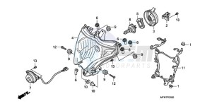 CB1000RAA France - (F / ABS CMF) drawing HEADLIGHT