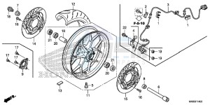 CBR1000RRF Fireblade - CBR1000RR 2ED - (2ED) drawing FRONT WHEEL