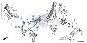 VFR1200XDE CrossTourer - VFR1200X Dual Clutch 2ED - (2ED) drawing LOWER COWL