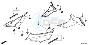 GL1800D GoldWing - GL1800-D UK - (E) drawing SIDE COVER (GL1800C/ D/ E/ F/ G)