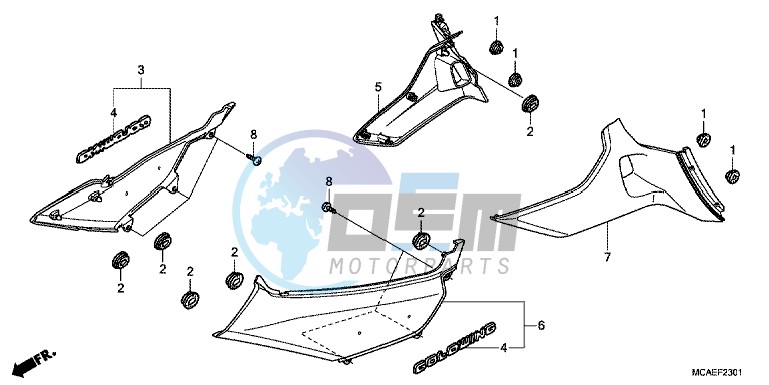 SIDE COVER (GL1800C/ D/ E/ F/ G)