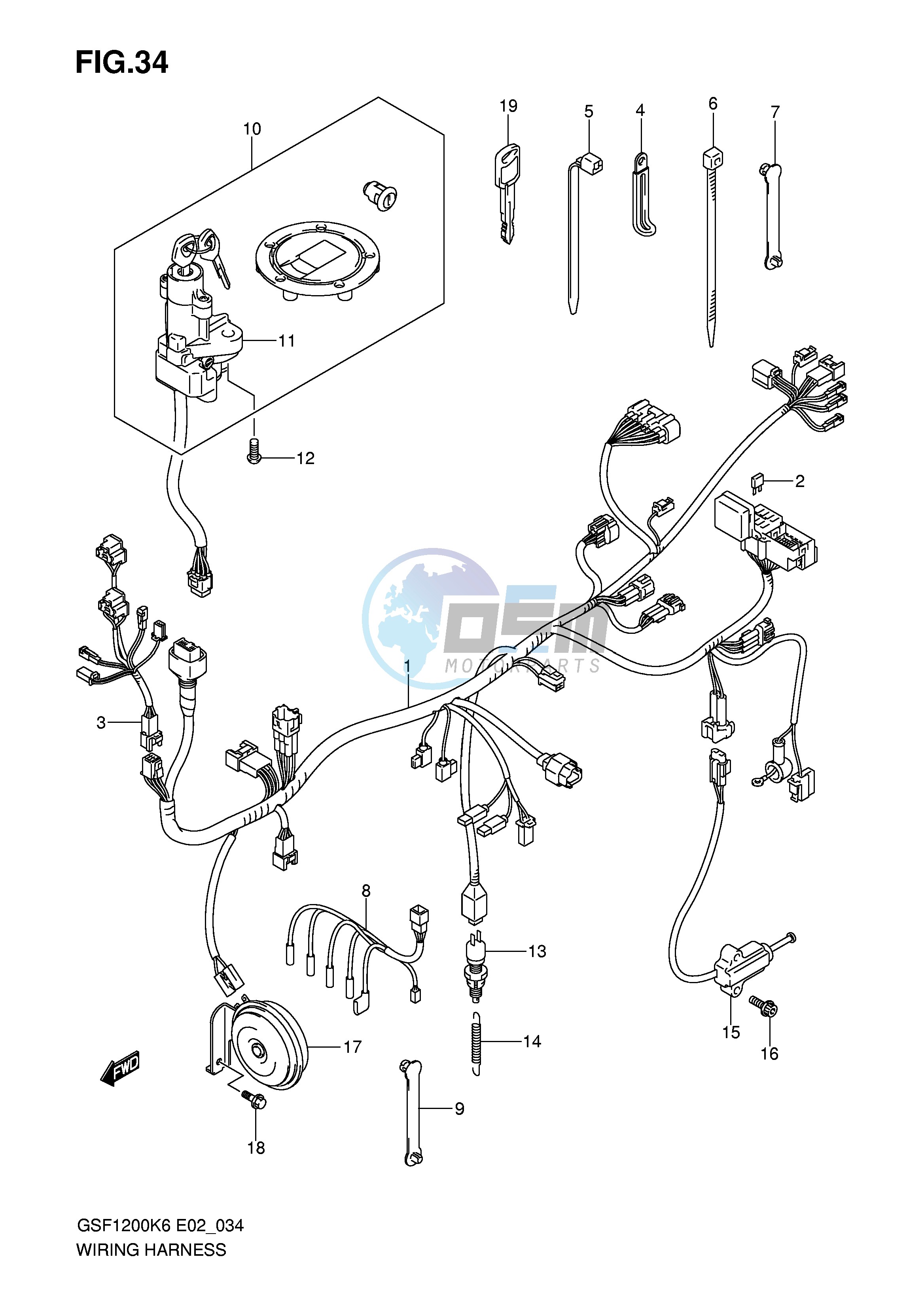 WIRING HARNESS (GSF1200SK6 SAK6)