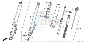 CB1000RA Europe Direct - (ED) drawing FRONT FORK