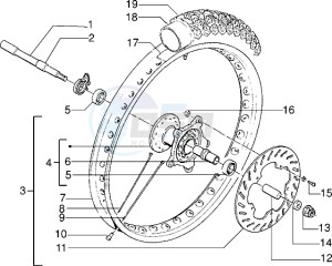 Surfer 50 drawing Front wheel