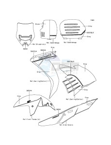 1400GTR ABS ZG1400EFF FR GB XX (EU ME A(FRICA) drawing Decals(Gray)