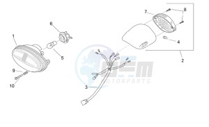 Scarabeo 50 2t e2 (eng. piaggio) drawing Lights