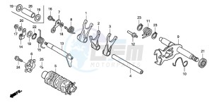 TRX400EX FOURTRAX 400 EX drawing SHIFT DRUM/SHIFT FORK (TRX400EX5,6)