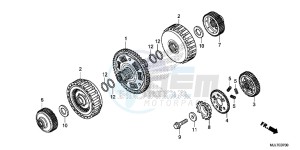 NC750DE Integra - NC750D Europe Direct - (ED) drawing CLUTCH