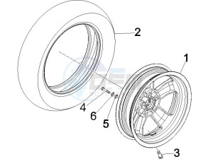 GTS 300 ie USA drawing Front wheel