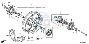 CBR125RTC drawing REAR WHEEL