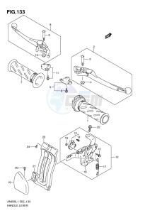 AN650 (E2) Burgman drawing HANDLE LEVER (AN650L1 E19)