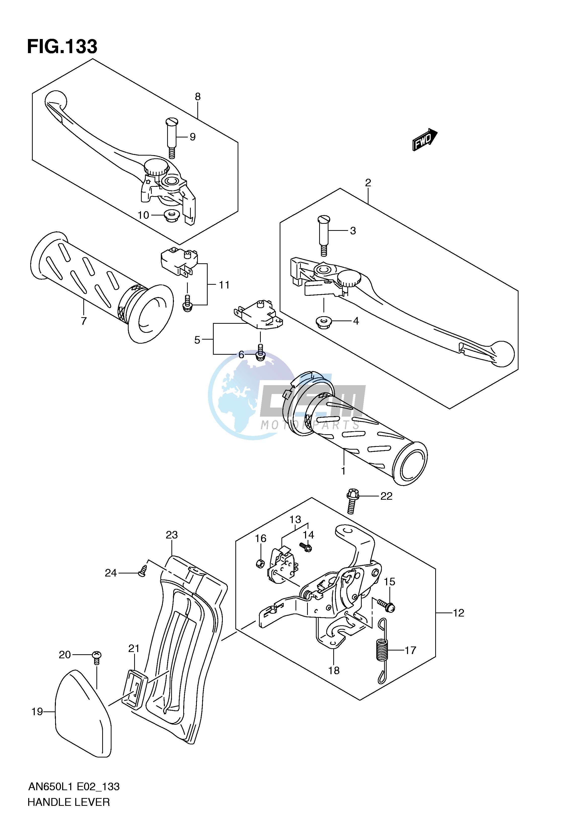 HANDLE LEVER (AN650L1 E19)