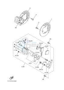 YFM450FWA YFM45GDXG GRIZZLY 450 IRS (1CUT) drawing FRONT BRAKE CALIPER