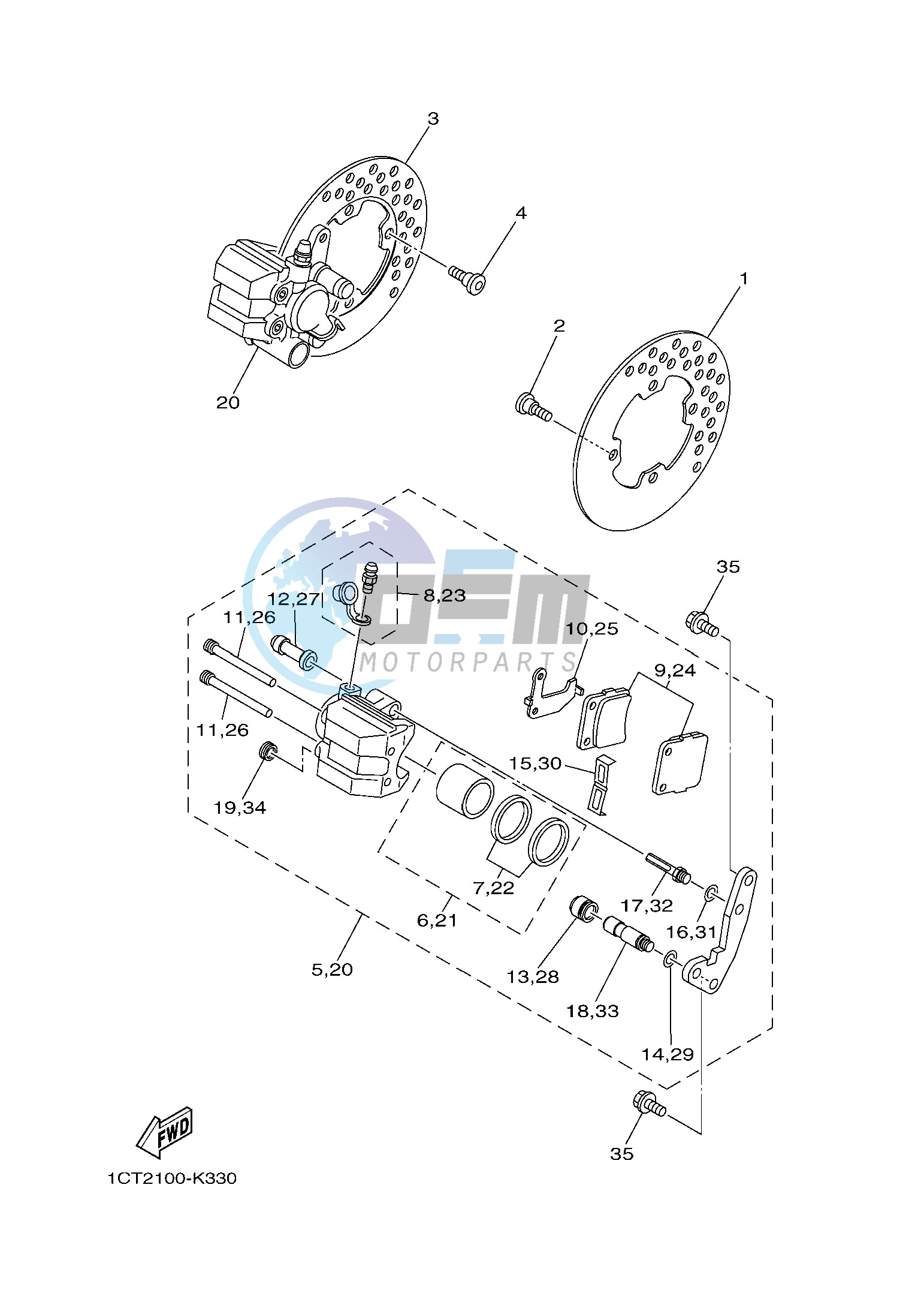 FRONT BRAKE CALIPER