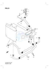 UH125G BURGMAN EU drawing RADIATOR HOSE