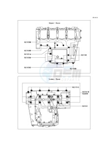 ZR 750 K [Z750S] (K1) K1 drawing CRANKCASE BOLT PATTERN